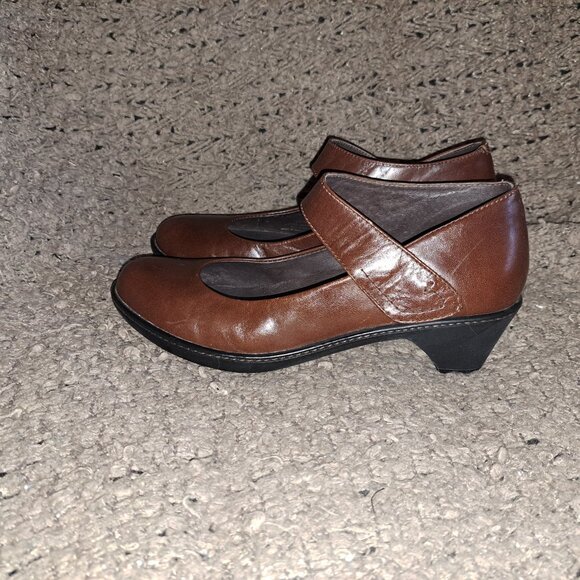 DANSKO- Bess-Brown Kidskin Leather Mary Janes-Sz 38/7.5-Excellent - Picture 2 of 8